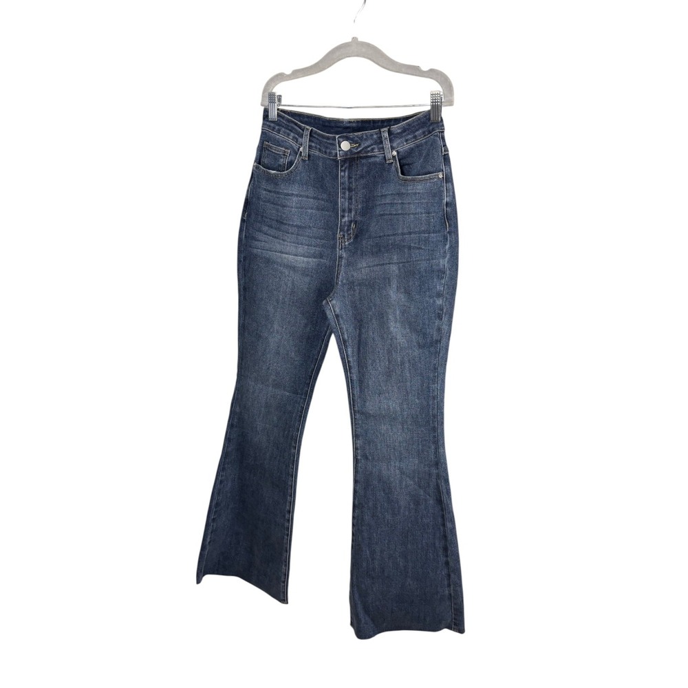 Commense Flare Jeans Dark Wash High Rise Stretch Denim Womens Size Medium NWT